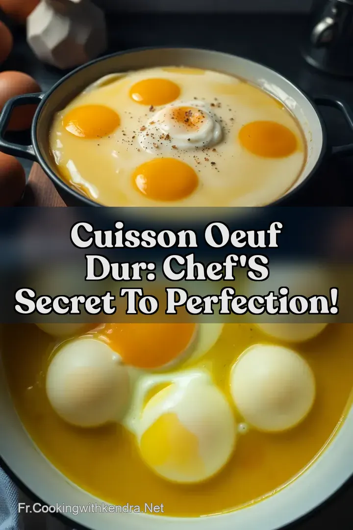 Cuisson Oeuf Dur: Chef s Secret to Perfection!