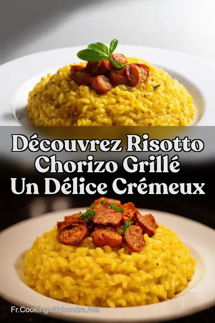 D&eacute;couvrez Risotto chorizo grill&eacute; un d&eacute;lice cr&eacute;meux