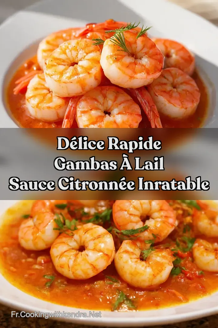 D&eacute;lice Rapide Gambas &agrave; lAil Sauce Citronn&eacute;e Inratable