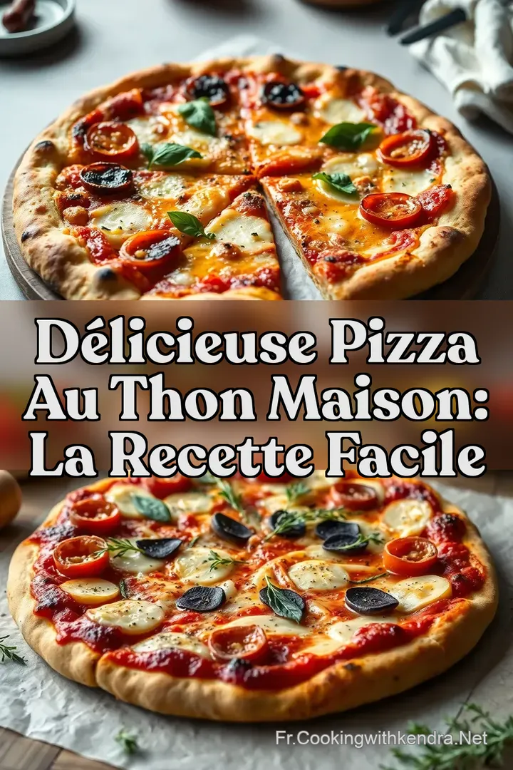 D&eacute;licieuse Pizza au Thon Maison: La Recette Facile