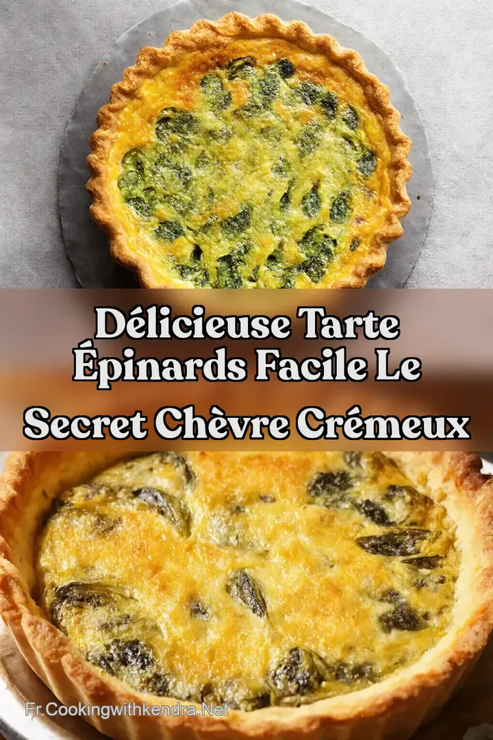 D&eacute;licieuse Tarte &Eacute;pinards Facile Le Secret Ch&egrave;vre Cr&eacute;meux