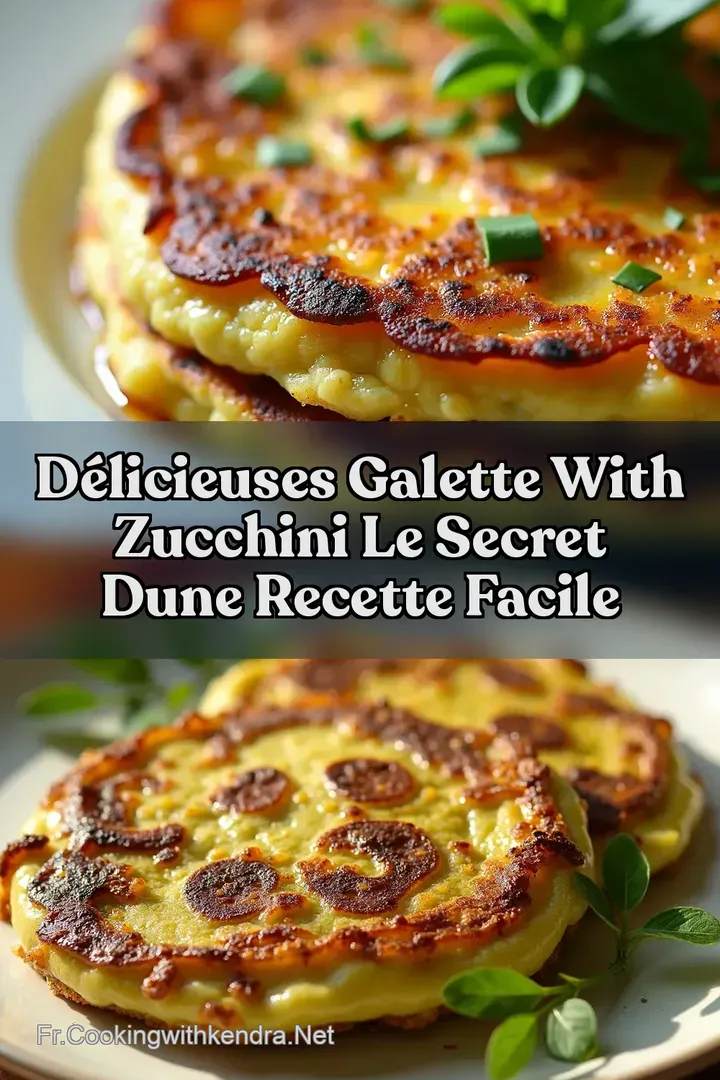 D&eacute;licieuses Galette With Zucchini Le Secret dune Recette Facile