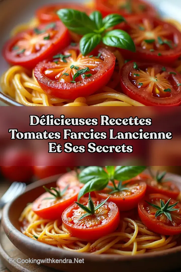 D&eacute;licieuses Recettes Tomates Farcies lAncienne et ses Secrets