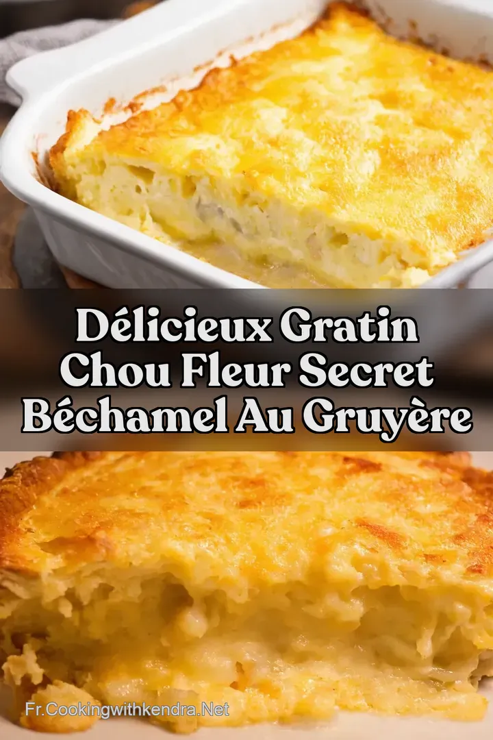 D&eacute;licieux Gratin Chou Fleur Secret B&eacute;chamel au Gruy&egrave;re
