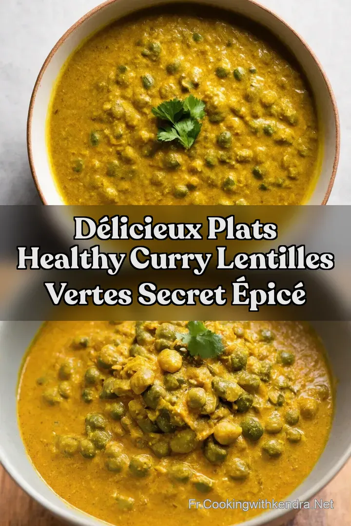D&eacute;licieux Plats Healthy Curry Lentilles Vertes Secret &Eacute;pic&eacute;