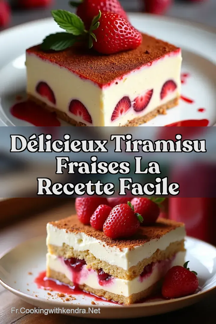 D&eacute;licieux Tiramisu Fraises LA Recette Facile