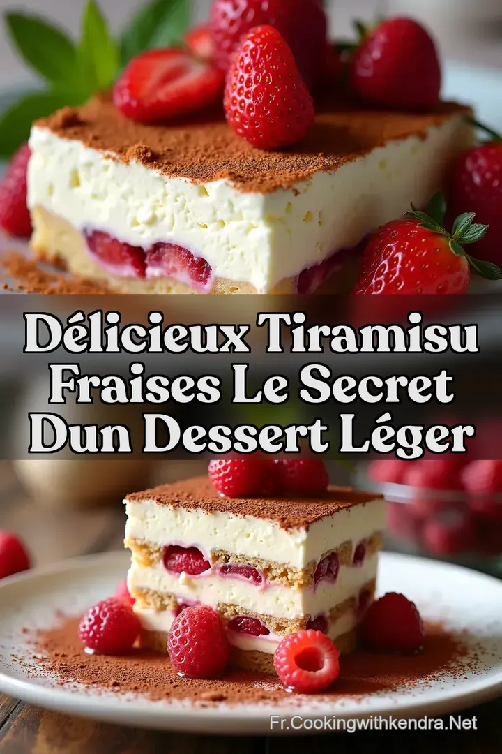 D&eacute;licieux Tiramisu Fraises Le Secret dun Dessert L&eacute;ger
