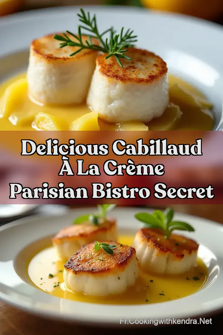 Delicious Cabillaud &agrave; la Cr&egrave;me Parisian Bistro Secret