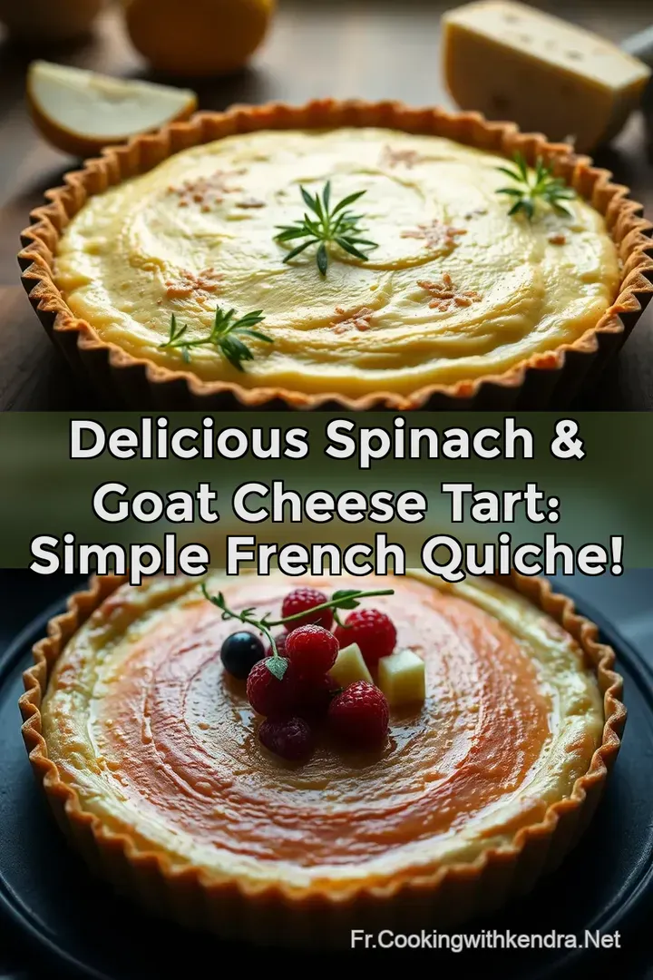 Delicious Spinach & Goat Cheese Tart: Simple French Quiche!
