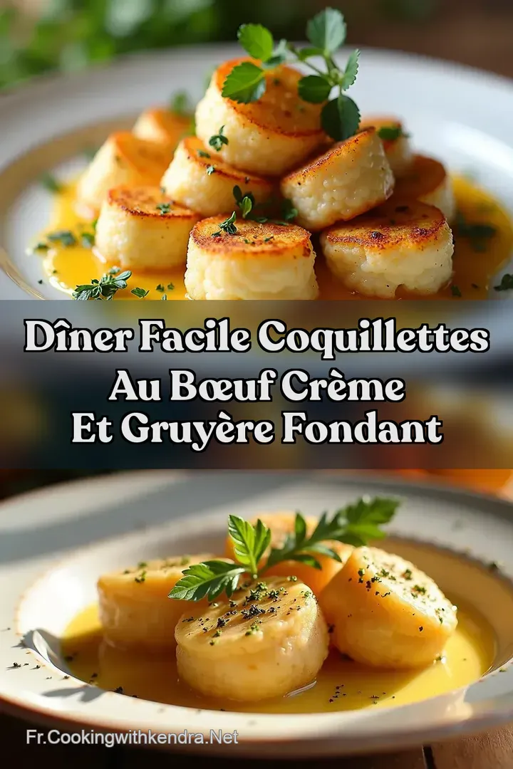 D&icirc;ner Facile Coquillettes au B&oelig;uf Cr&egrave;me et Gruy&egrave;re Fondant