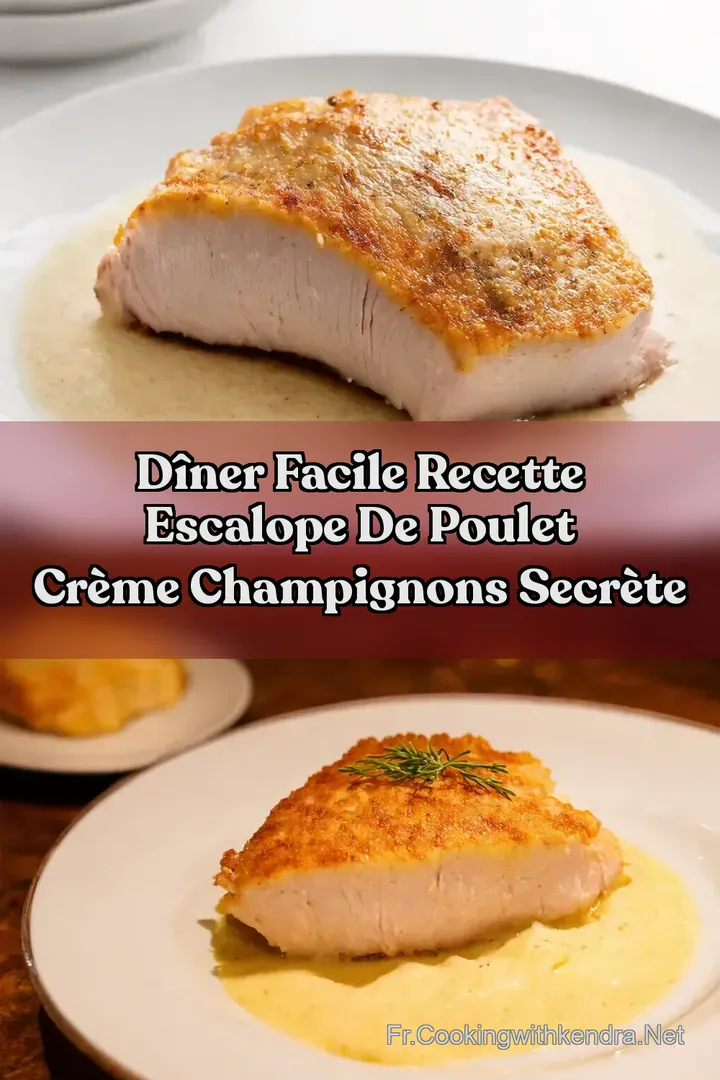 D&icirc;ner Facile Recette Escalope de Poulet Cr&egrave;me Champignons Secr&egrave;te