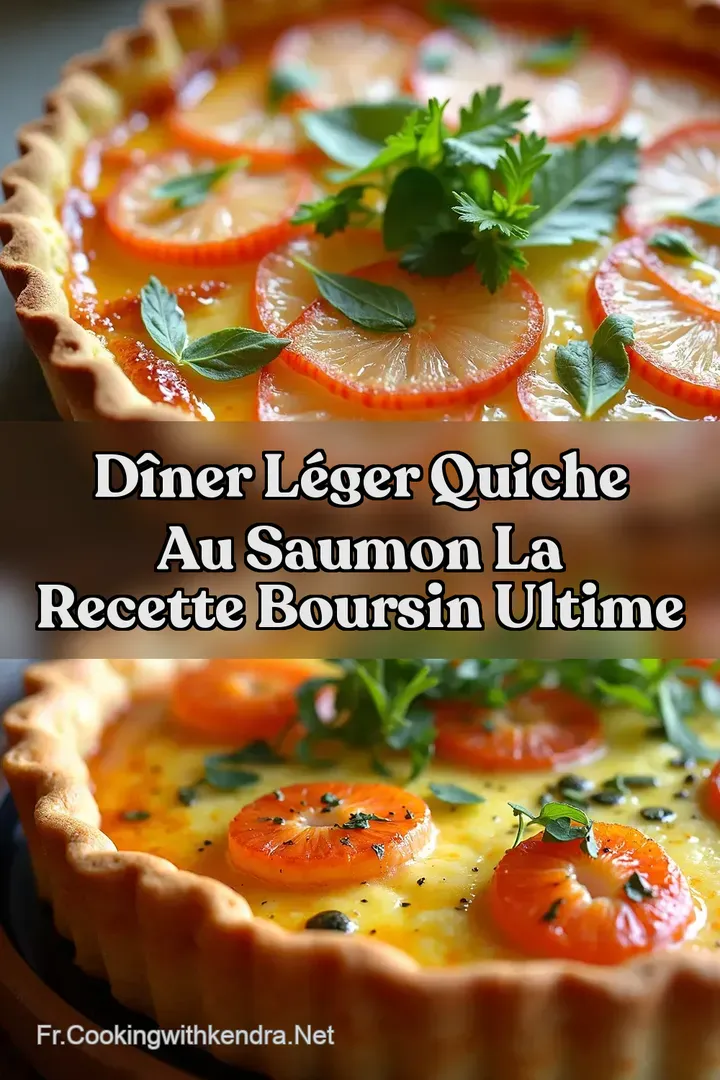 D&icirc;ner L&eacute;ger Quiche au Saumon La Recette Boursin Ultime