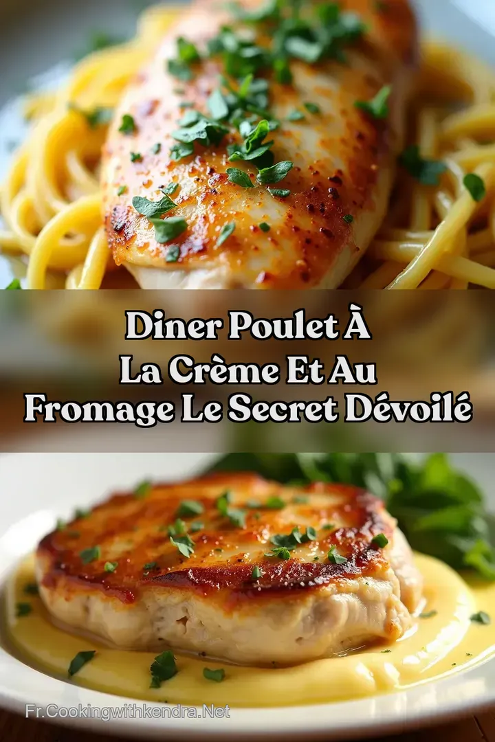 Diner Poulet &agrave; la Cr&egrave;me et au Fromage Le secret d&eacute;voil&eacute;