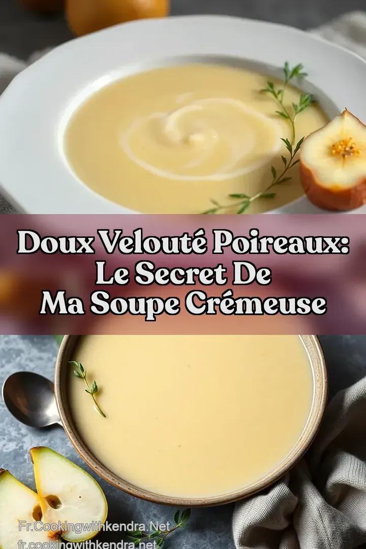 Doux Velout&eacute; Poireaux: Le Secret de Ma Soupe Cr&eacute;meuse