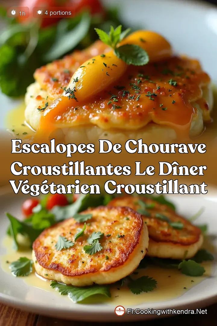 Escalopes de ChouRave Croustillantes Le D&icirc;ner V&eacute;g&eacute;tarien Croustillant