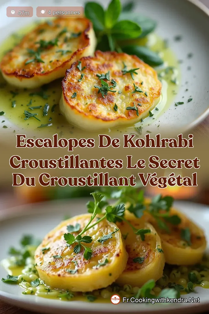 Escalopes de Kohlrabi Croustillantes Le Secret du Croustillant V&eacute;g&eacute;tal