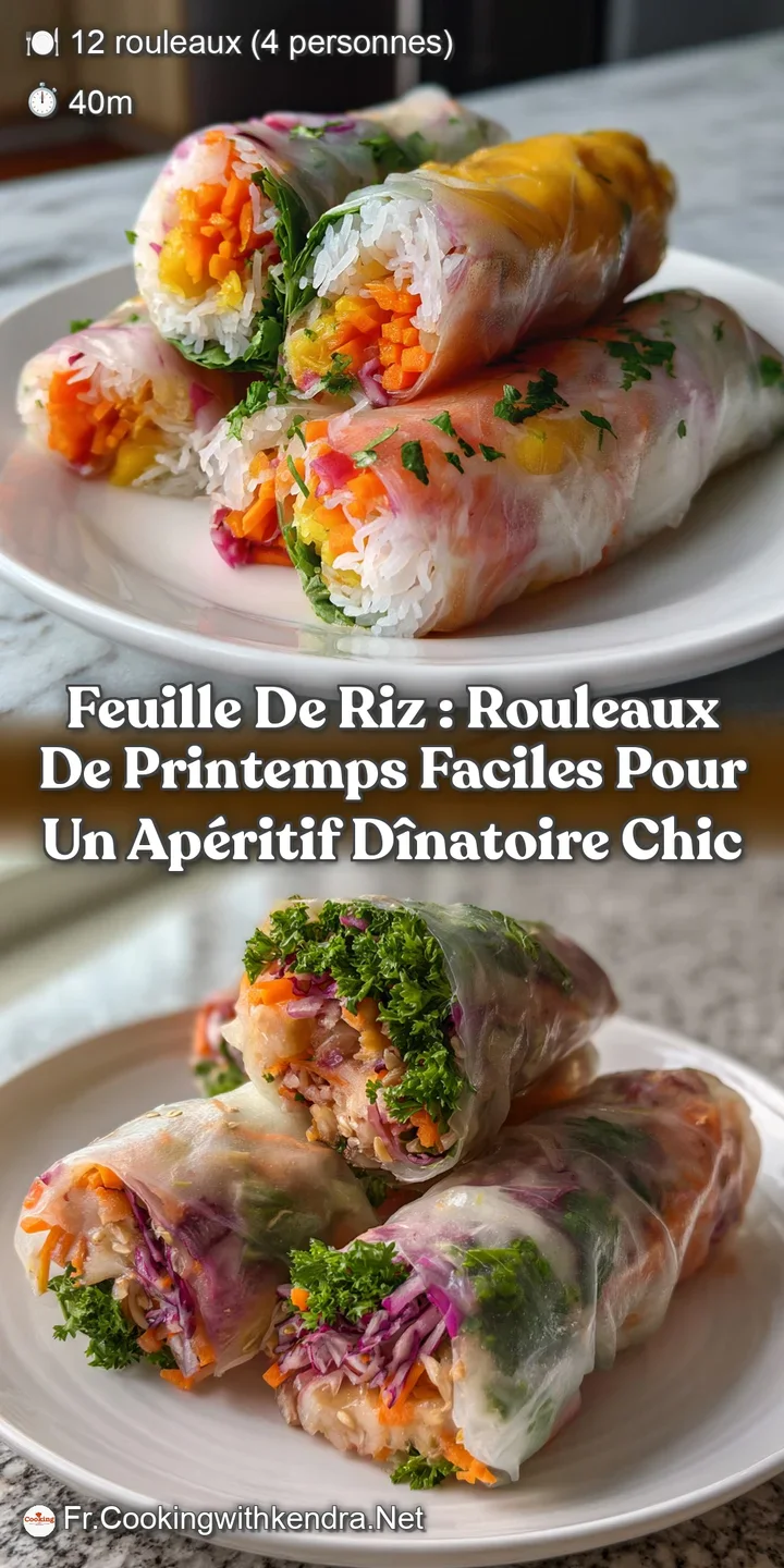 Feuille de riz : Rouleaux de printemps faciles pour un ap&eacute;ritif d&icirc;natoire chic