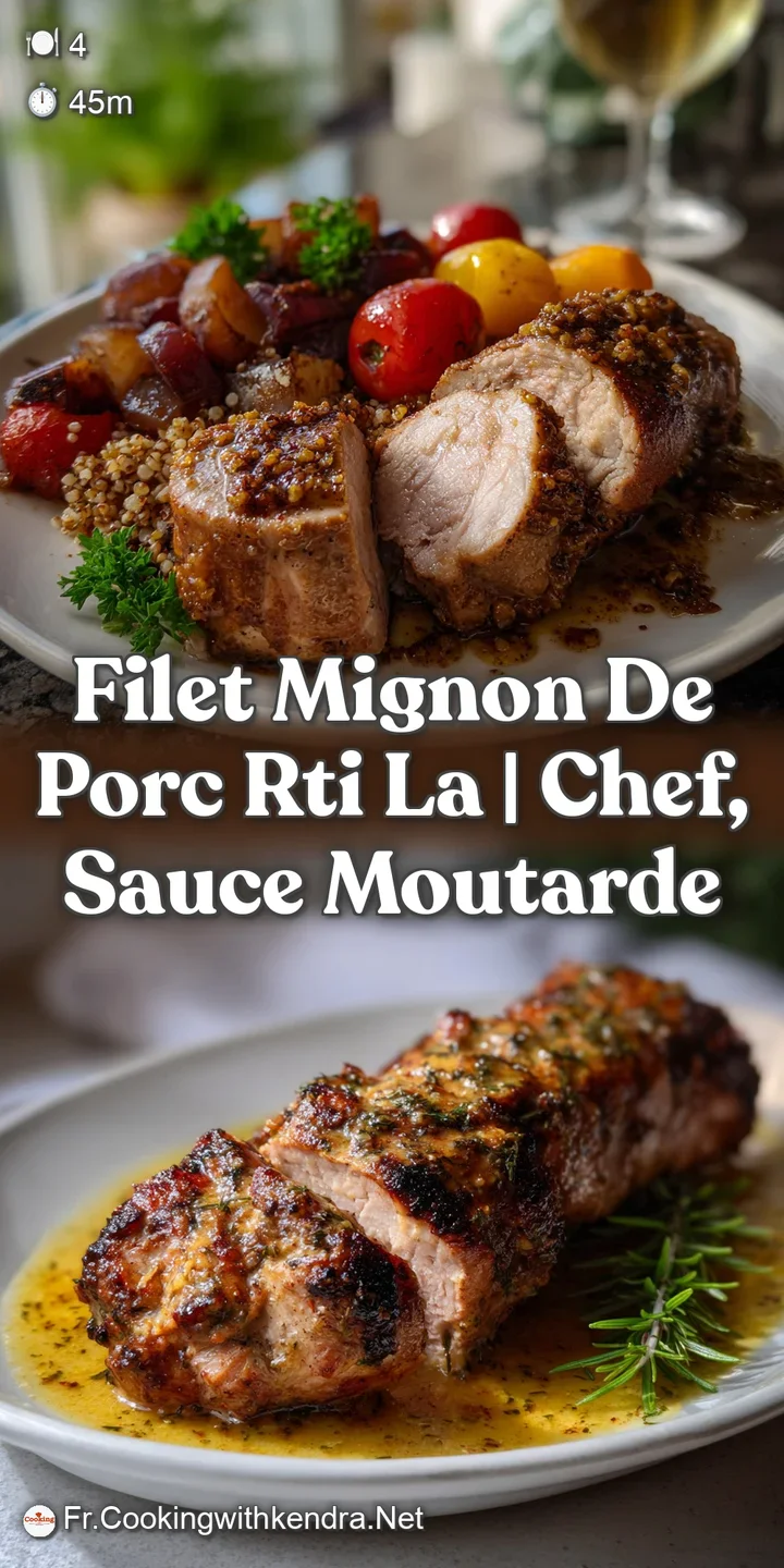 Tender, pan-seared pork medallions with a rich, creamy sauce. The dish is glistening, golden brown, and perfectly plated, ...