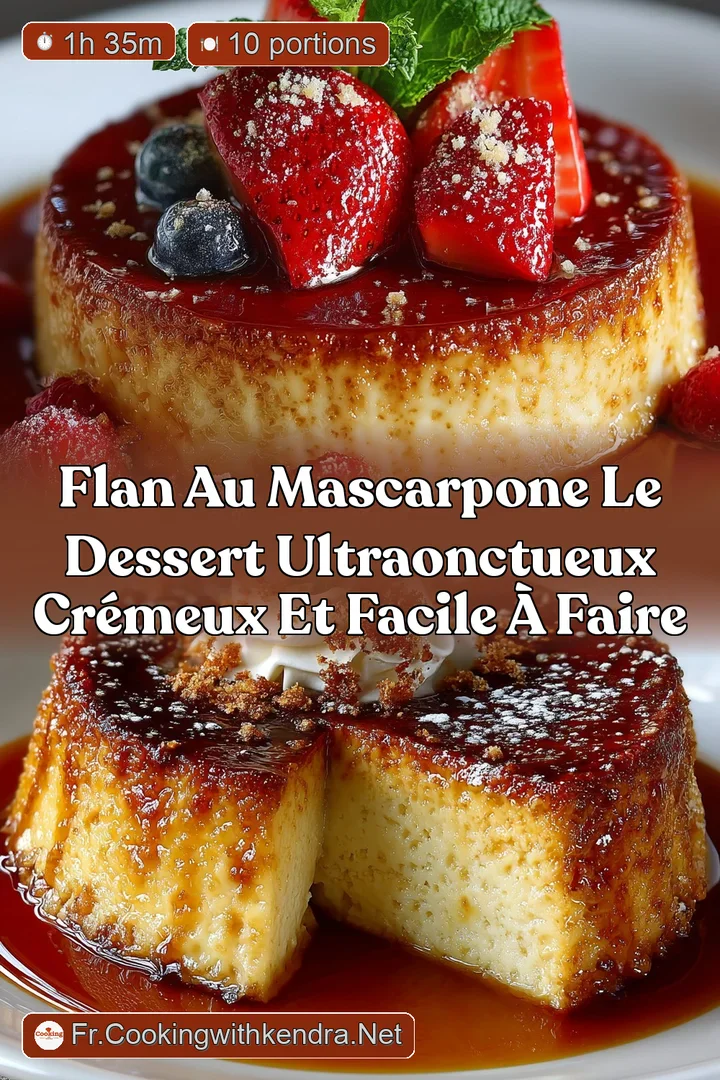 Flan au Mascarpone Le dessert ultraonctueux cr&eacute;meux et facile &agrave; faire