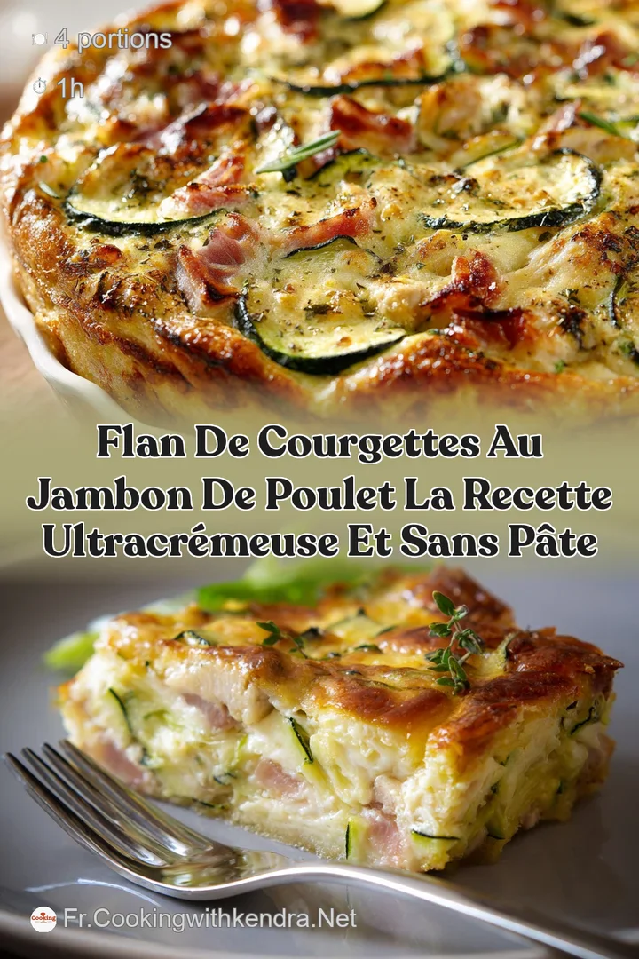 Flan de Courgettes au Jambon de Poulet La recette ultracr&eacute;meuse et sans p&acirc;te