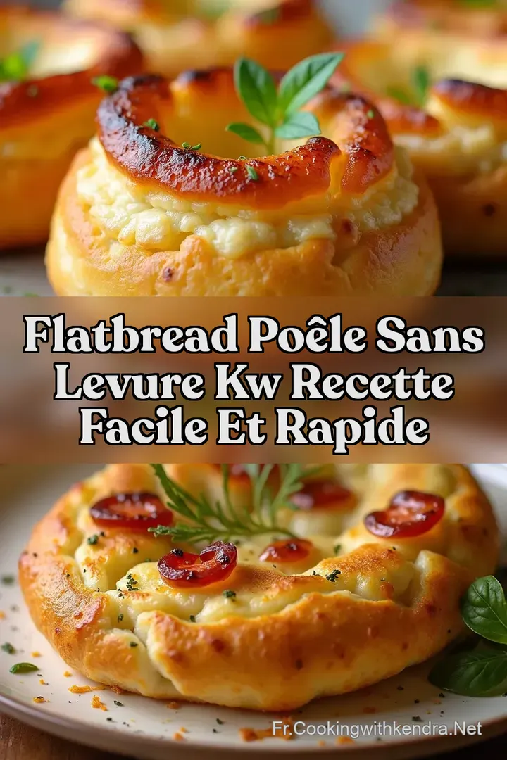 Flatbread Po&ecirc;le sans Levure kw Recette Facile et Rapide