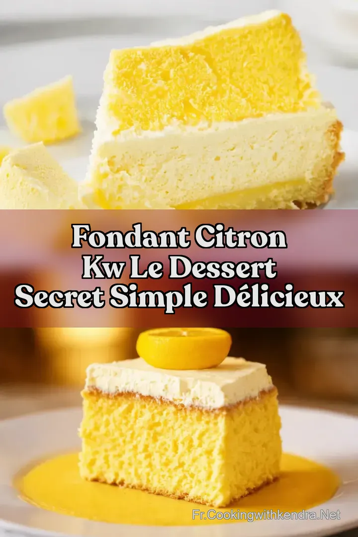 Fondant Citron kw Le Dessert Secret Simple D&eacute;licieux