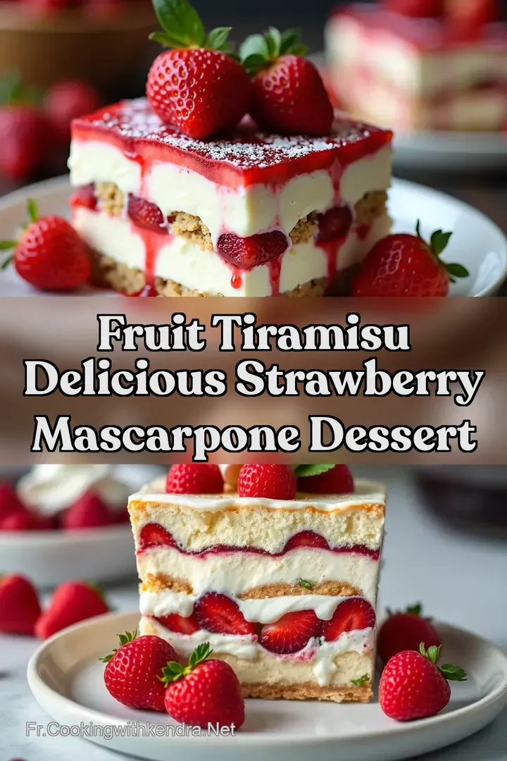Fruit Tiramisu Delicious Strawberry Mascarpone Dessert