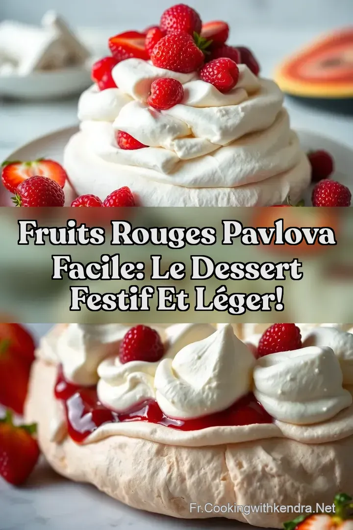 Fruits Rouges Pavlova Facile: Le Dessert Festif et L&eacute;ger!