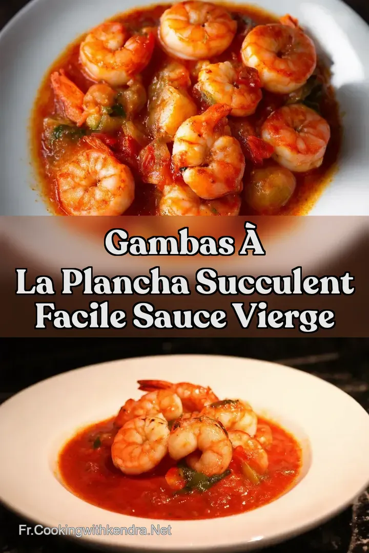 Gambas &agrave; la Plancha Succulent Facile Sauce Vierge