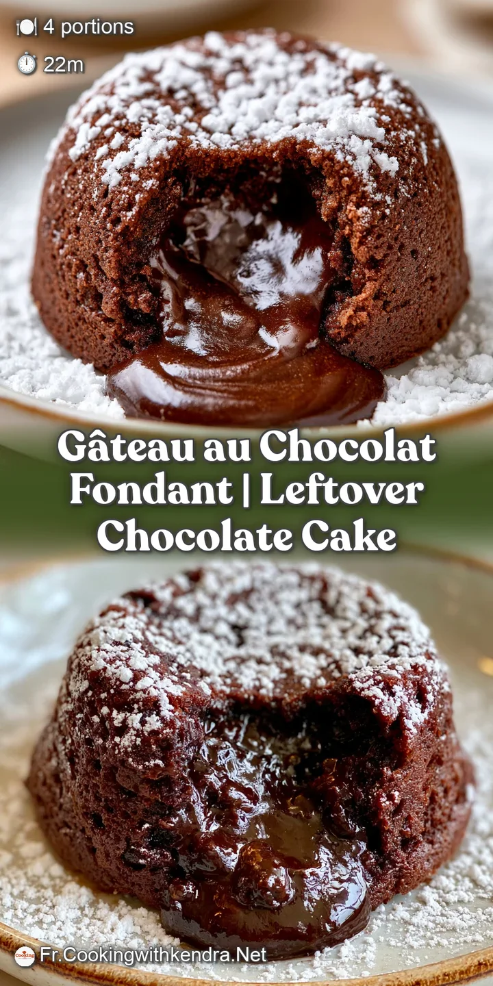 Gros plan sur un c&oelig;ur de chocolat liquide et brillant s'&eacute;coulant d'un biscuit moelleux &agrave; la texture a&eacute;r&eacute;e et chaude.