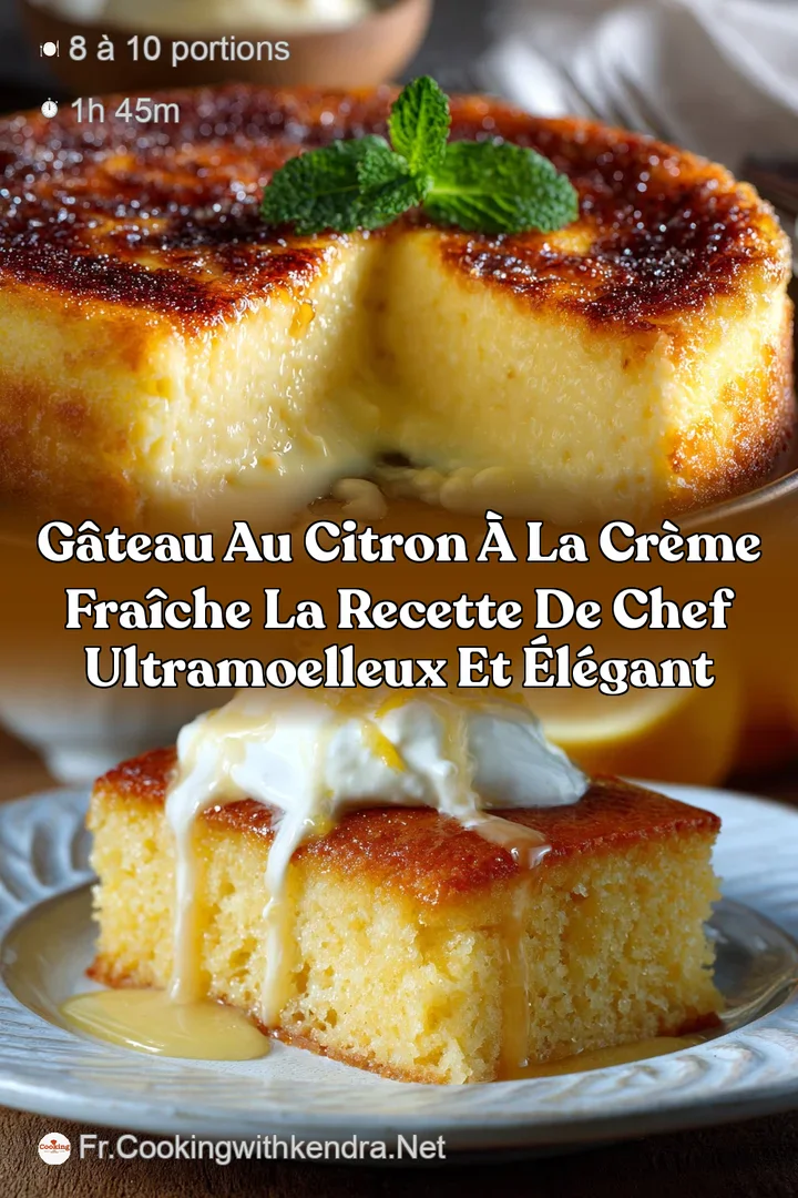 G&acirc;teau au Citron &agrave; la Cr&egrave;me Fra&icirc;che La recette de chef ultramoelleux et &eacute;l&eacute;gant