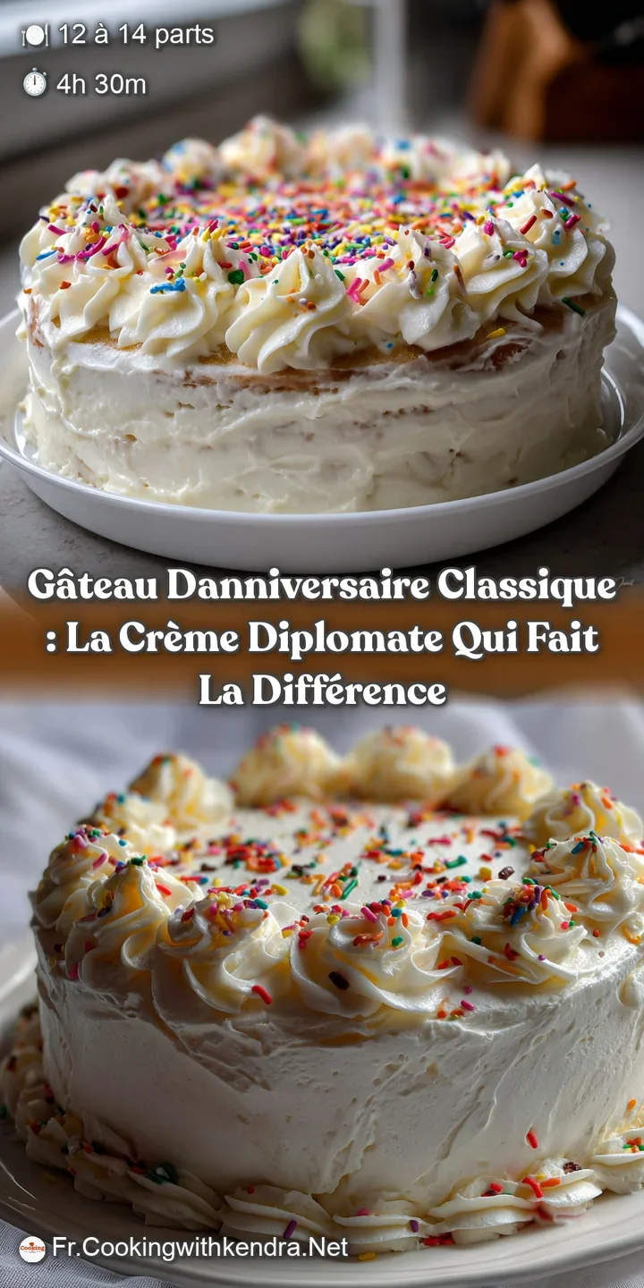 G&acirc;teau danniversaire Classique : La Cr&egrave;me Diplomate qui fait la Diff&eacute;rence