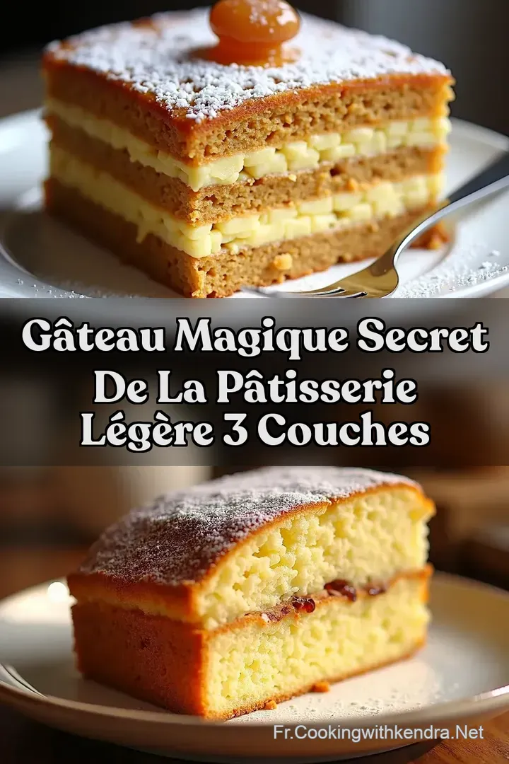 G&acirc;teau Magique Secret de la P&acirc;tisserie L&eacute;g&egrave;re 3 Couches