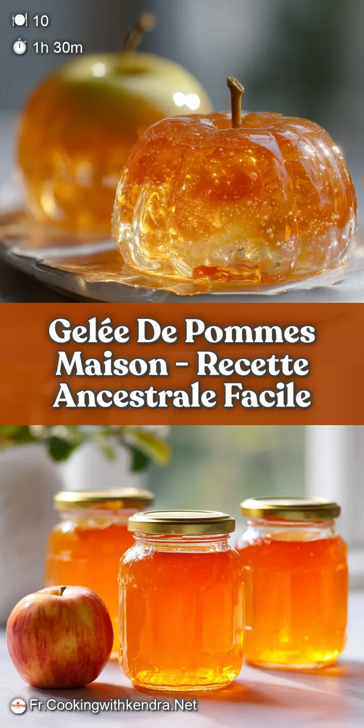 Close-up: Quivering, clear apple jelly with a light, refreshing appearance. Its smooth texture is visually appealing.