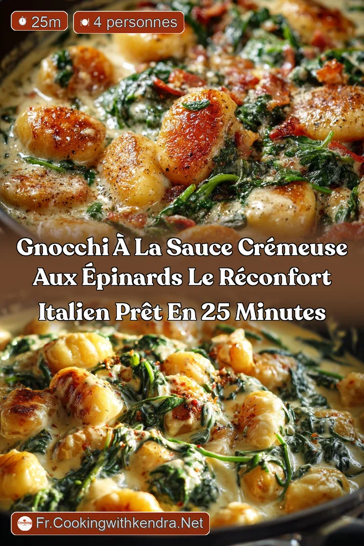 Gnocchi &agrave; la sauce cr&eacute;meuse aux &eacute;pinards Le r&eacute;confort italien pr&ecirc;t en 25 minutes