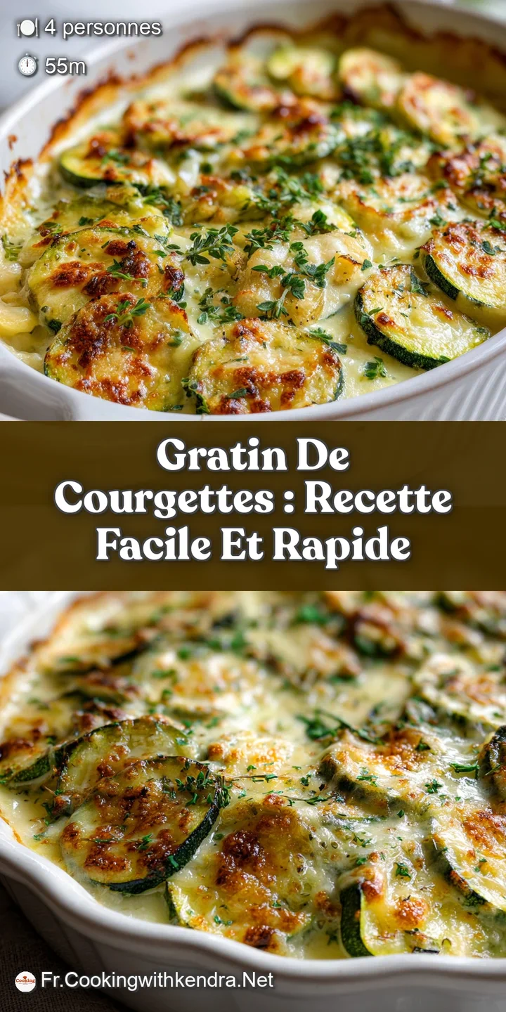 Close-up of bubbly, golden-brown zucchini gratin. The creamy, cheesy sauce is bubbling around the edges, promising a savor...