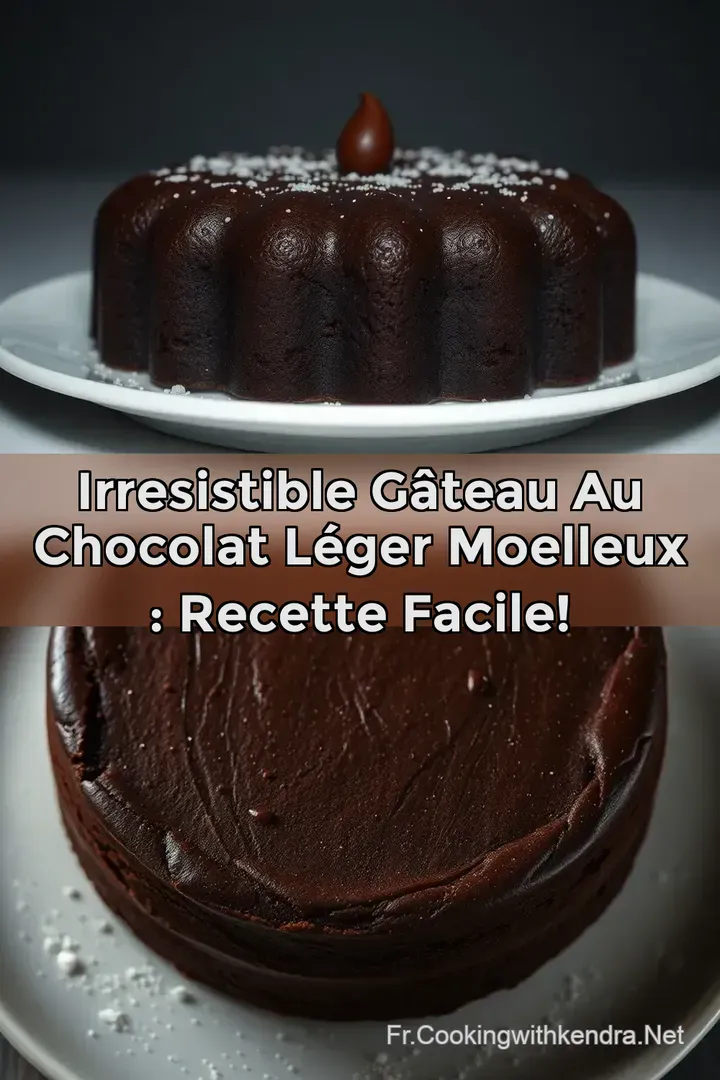 Irresistible G&acirc;teau au Chocolat L&eacute;ger Moelleux : Recette Facile!