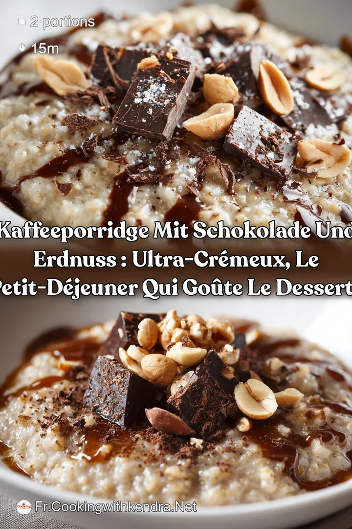 KaffeePorridge mit Schokolade und Erdnuss : ultra-cr&eacute;meux le petit-d&eacute;jeuner qui go&ucirc;te le dessert !