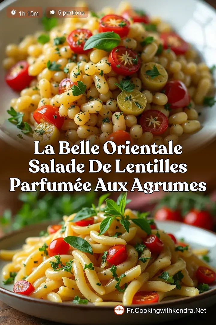 La Belle Orientale Salade de Lentilles Parfum&eacute;e aux Agrumes