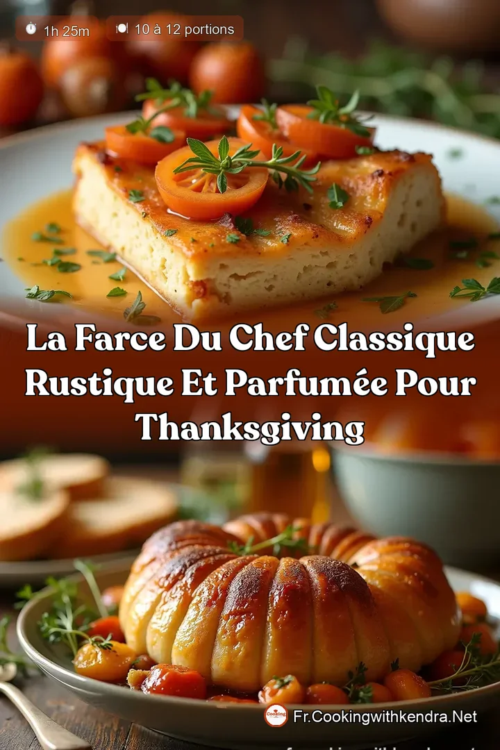La Farce du Chef Classique Rustique et Parfum&eacute;e pour Thanksgiving