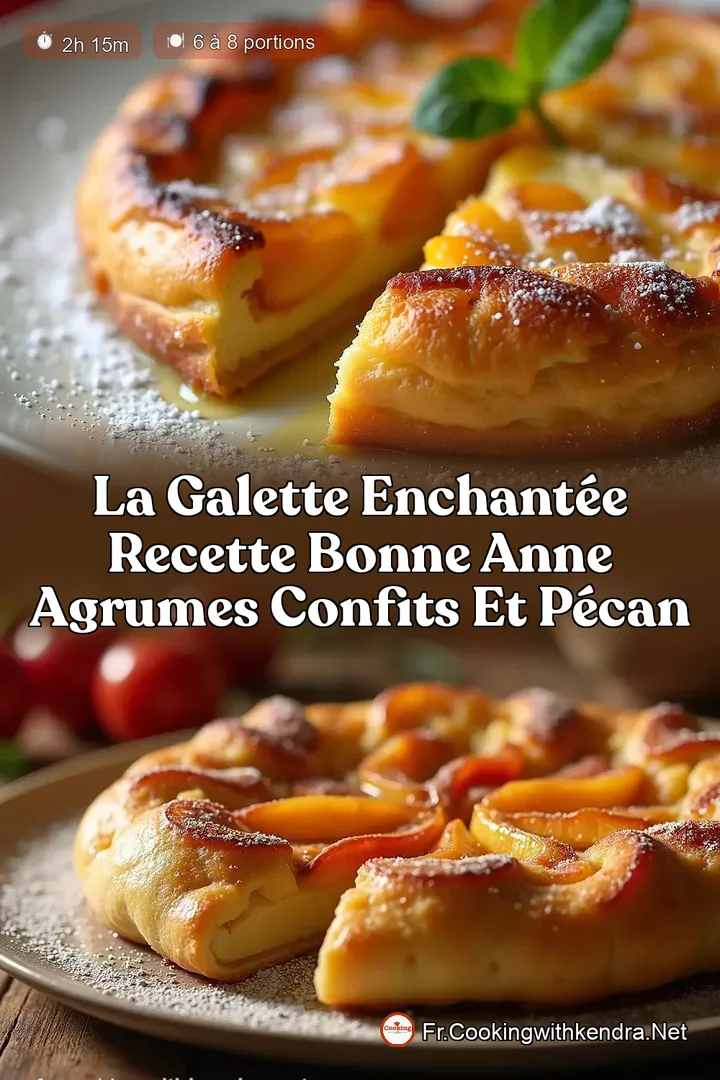 La Galette Enchant&eacute;e Recette Bonne Anne Agrumes Confits et P&eacute;can