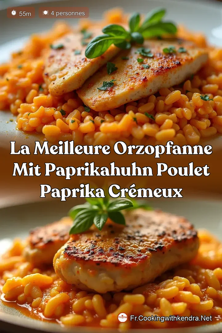 La Meilleure OrzoPfanne mit Paprikahuhn Poulet Paprika Cr&eacute;meux