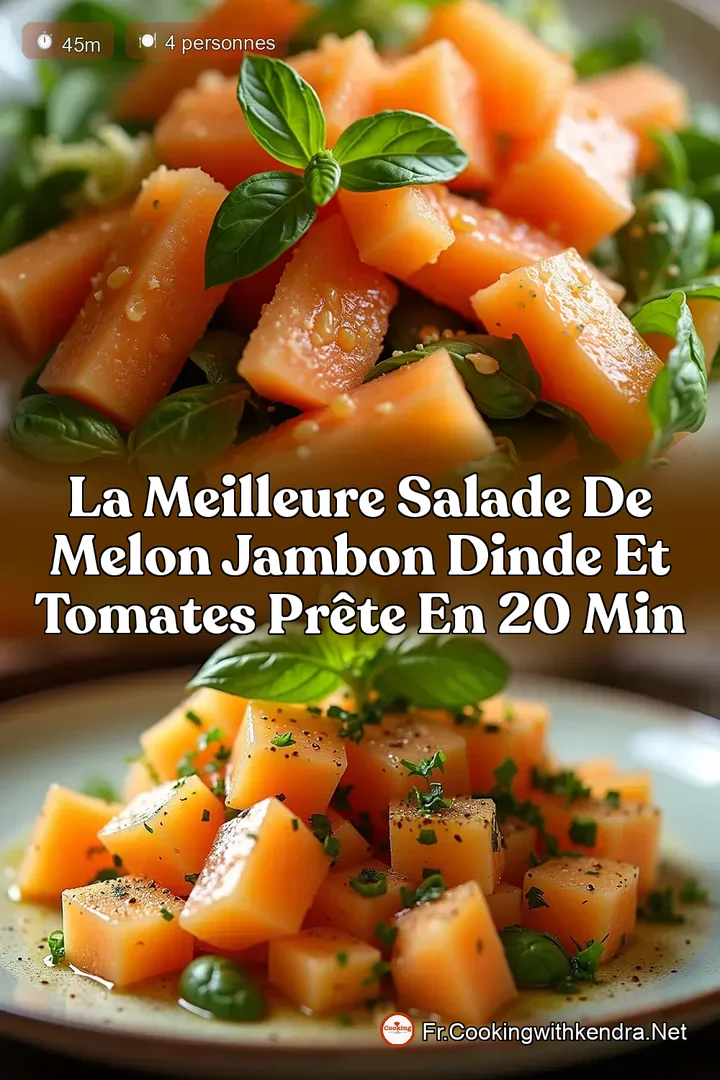 La Meilleure Salade de Melon Jambon Dinde et Tomates Pr&ecirc;te en 20 Min
