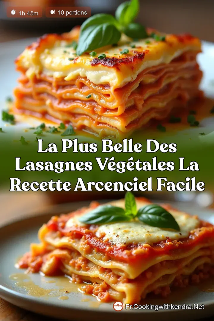 La Plus Belle des Lasagnes V&eacute;g&eacute;tales La Recette Arcenciel Facile