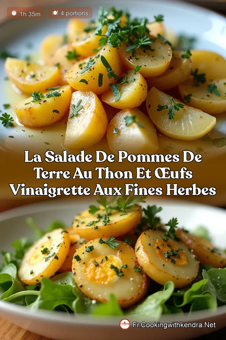 La Salade de Pommes de Terre au Thon et &OElig;ufs Vinaigrette aux Fines Herbes