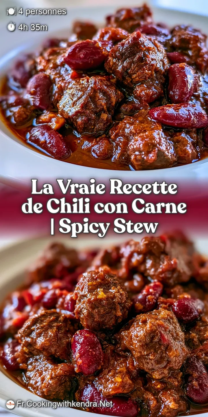 Gros plan sur la texture granuleuse d'une sauce brune fumante, avec des morceaux de viande et des haricots tendres.