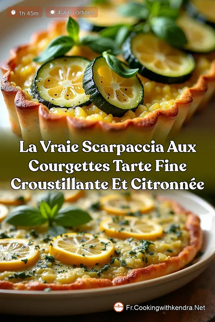 La Vraie Scarpaccia aux Courgettes Tarte Fine Croustillante et Citronn&eacute;e