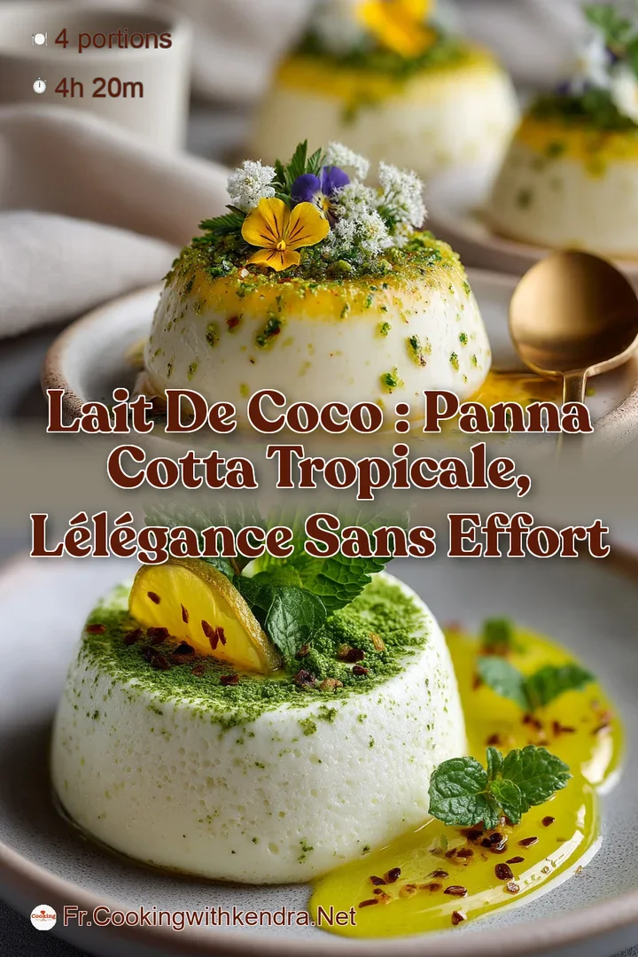 Lait de coco : Panna Cotta Tropicale l&Eacute;l&eacute;gance Sans Effort
