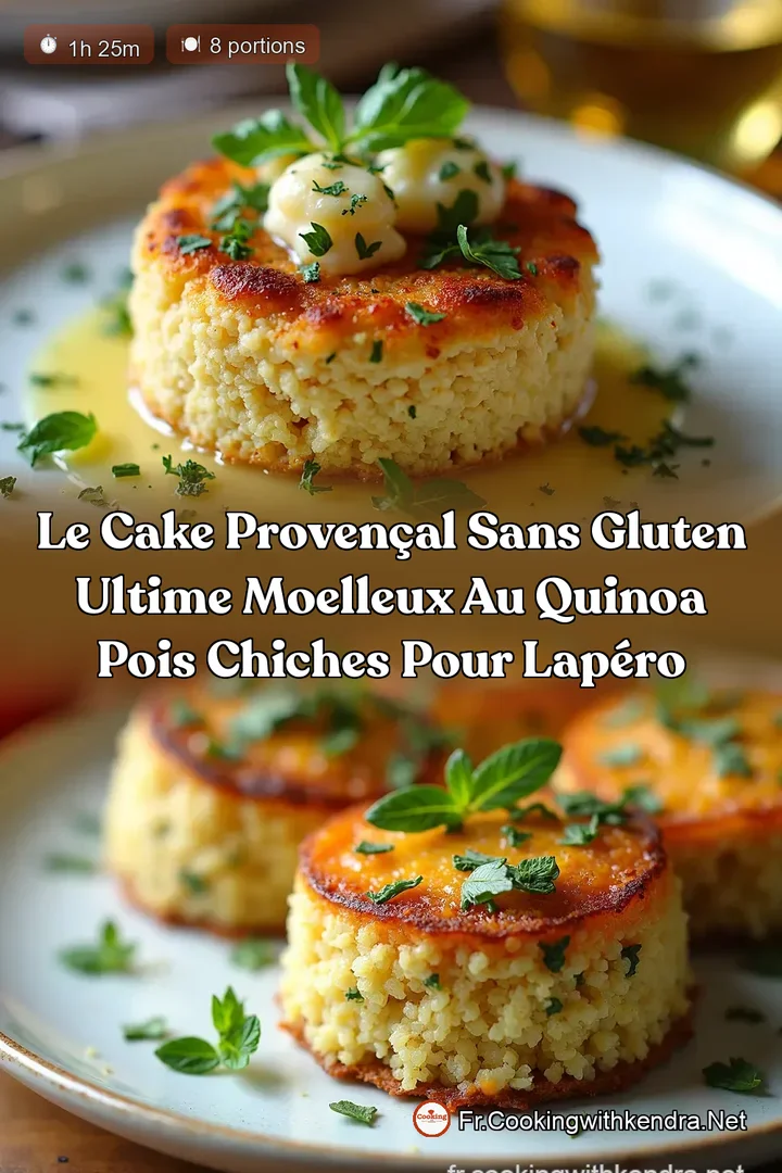 Le Cake Proven&ccedil;al Sans Gluten ULTIME Moelleux au Quinoa Pois Chiches pour lAp&eacute;ro