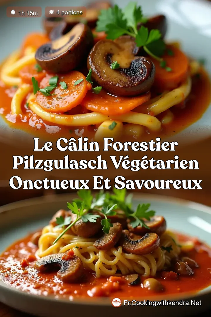 Le C&acirc;lin Forestier Pilzgulasch V&eacute;g&eacute;tarien Onctueux et Savoureux